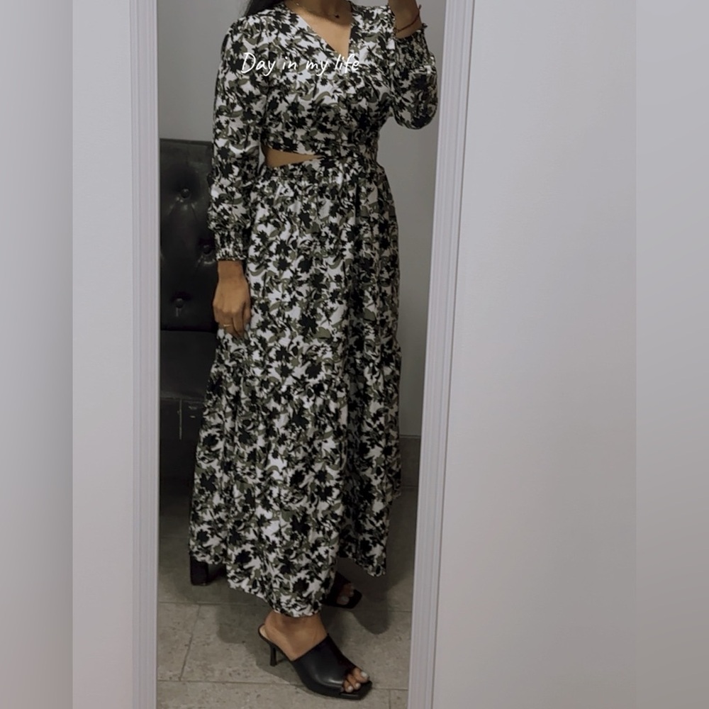 Floral Long Sleeve Maxi Dress